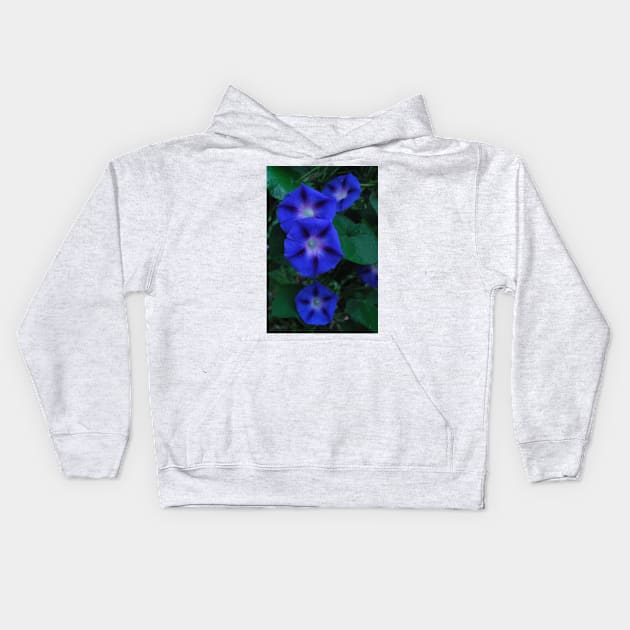 Blue Morning Drops Kids Hoodie by michaelasamples